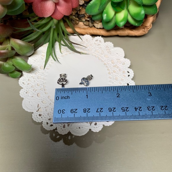 Fairy Mushroom Stainless Steel Earrings - Picture 8 of 9